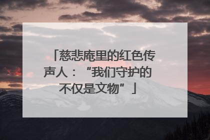 慈悲庵里的红色传声人：“我们守护的不仅是文物”