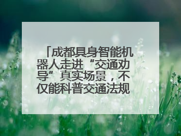 成都具身智能机器人走进“交通劝导”真实场景，不仅能科普交通法规还会讲冷笑话
