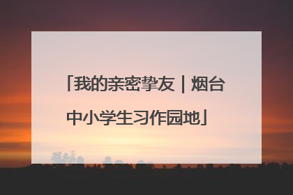 我的亲密挚友｜烟台中小学生习作园地