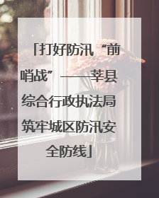 打好防汛“前哨战”——莘县综合行政执法局筑牢城区防汛安全防线