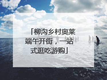 柳沟乡村奥莱端午开街，一站式逛吃游购