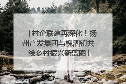 村企联建再深化！扬州产发集团与槐泗镇共绘乡村振兴新蓝图