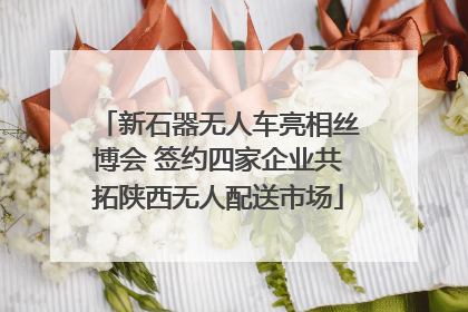新石器无人车亮相丝博会 签约四家企业共拓陕西无人配送市场