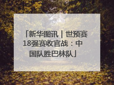 新华图讯｜世预赛18强赛收官战：中国队胜巴林队