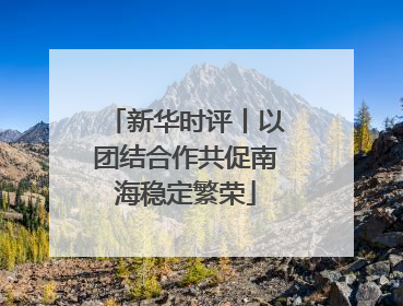 新华时评丨以团结合作共促南海稳定繁荣