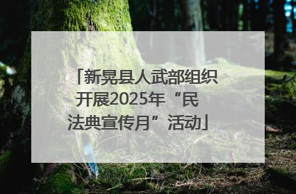 新晃县人武部组织开展2025年“民法典宣传月”活动