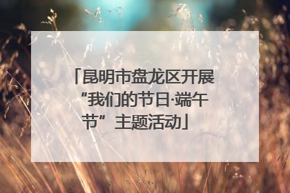 昆明市盘龙区开展“我们的节日·端午节”主题活动