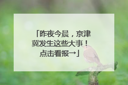 昨夜今晨，京津冀发生这些大事！点击看报→