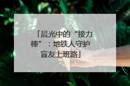 晨光中的“接力棒”：地铁人守护盲友上班路
