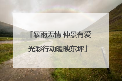 暴雨无情 仲景有爱 光彩行动暖映东坪