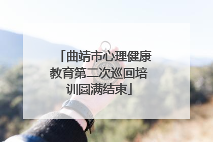 曲靖市心理健康教育第二次巡回培训圆满结束