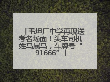 毛坦厂中学再现送考名场面！头车司机姓马属马，车牌号“91666”