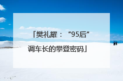 樊礼耀：“95后”调车长的攀登密码