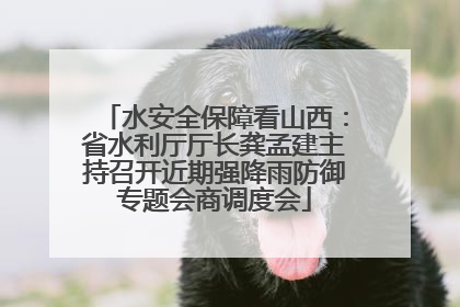 水安全保障看山西：省水利厅厅长龚孟建主持召开近期强降雨防御专题会商调度会