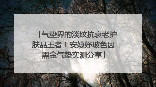 气垫界的淡纹抗衰老护肤品王者！安婕妤玻色因黑金气垫实测分享