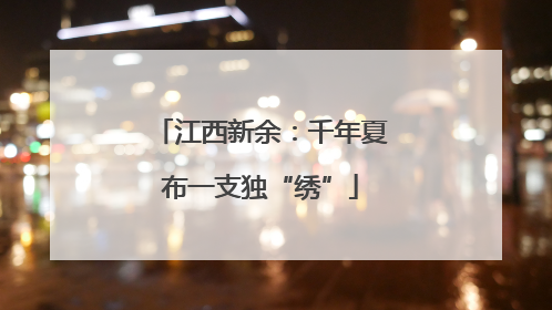 江西新余：千年夏布一支独“绣”