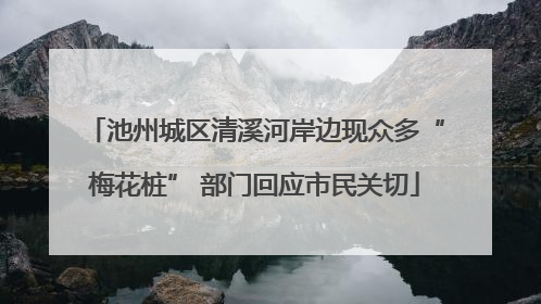 池州城区清溪河岸边现众多“梅花桩” 部门回应市民关切