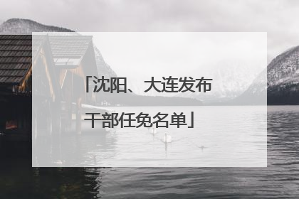 沈阳、大连发布干部任免名单