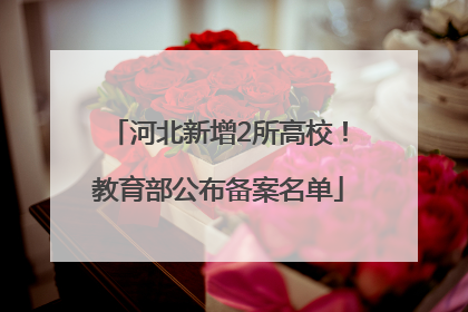 河北新增2所高校！教育部公布备案名单