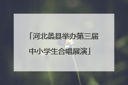 河北蠡县举办第三届中小学生合唱展演