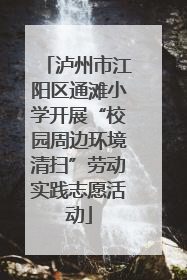 泸州市江阳区通滩小学开展“校园周边环境清扫”劳动实践志愿活动