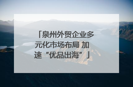 泉州外贸企业多元化市场布局 加速“优品出海”