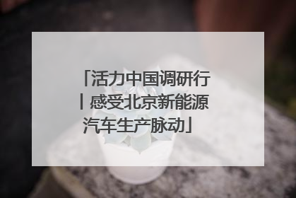 活力中国调研行丨感受北京新能源汽车生产脉动