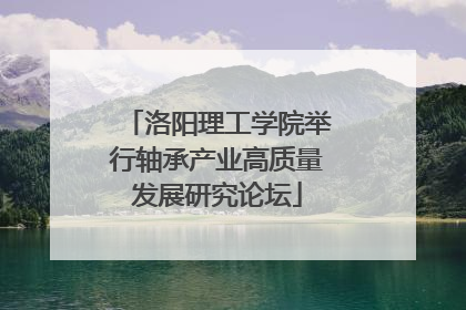 洛阳理工学院举行轴承产业高质量发展研究论坛