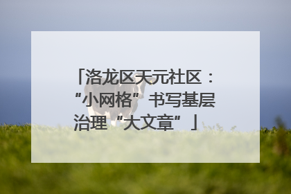 洛龙区天元社区：“小网格”书写基层治理“大文章”