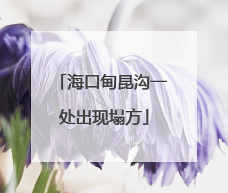 海口甸昆沟一处出现塌方