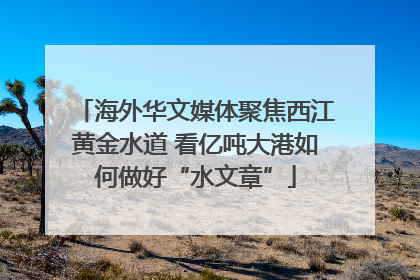 海外华文媒体聚焦西江黄金水道 看亿吨大港如何做好“水文章”