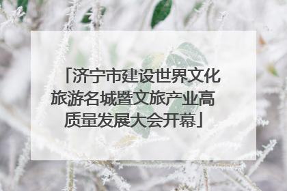济宁市建设世界文化旅游名城暨文旅产业高质量发展大会开幕