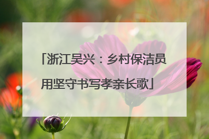 浙江吴兴：乡村保洁员用坚守书写孝亲长歌