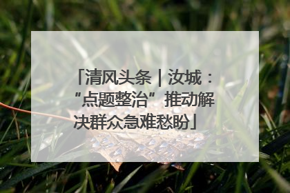 清风头条｜汝城：“点题整治”推动解决群众急难愁盼