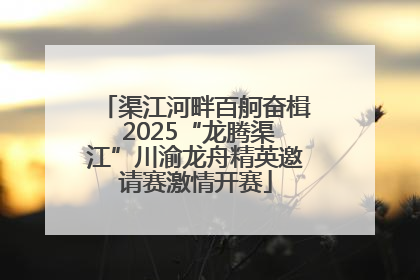 渠江河畔百舸奋楫 2025“龙腾渠江”川渝龙舟精英邀请赛激情开赛