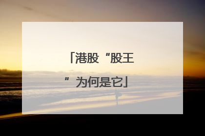 港股“股王”为何是它