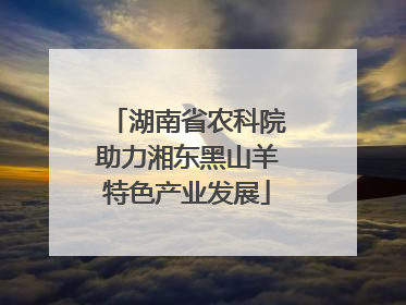 湖南省农科院助力湘东黑山羊特色产业发展