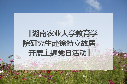 湖南农业大学教育学院研究生赴徐特立故居开展主题党日活动