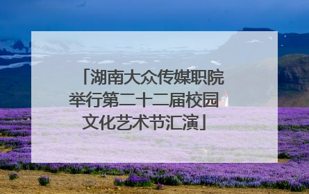 湖南大众传媒职院举行第二十二届校园文化艺术节汇演