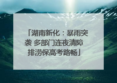湖南新化：暴雨突袭 多部门连夜清障排涝保高考路畅