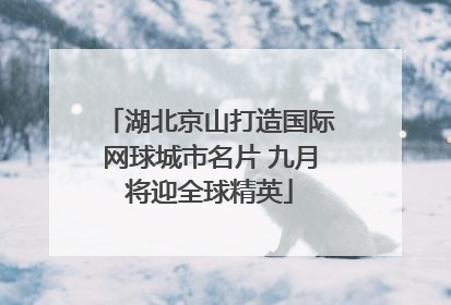 湖北京山打造国际网球城市名片 九月将迎全球精英