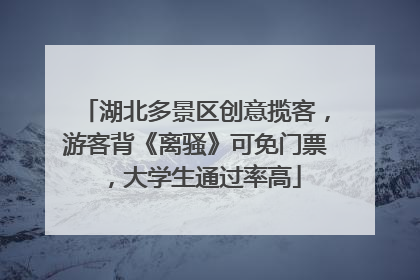 湖北多景区创意揽客，游客背《离骚》可免门票，大学生通过率高