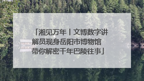 湘见万年丨文博数字讲解员现身岳阳市博物馆 带你解密千年巴陵往事