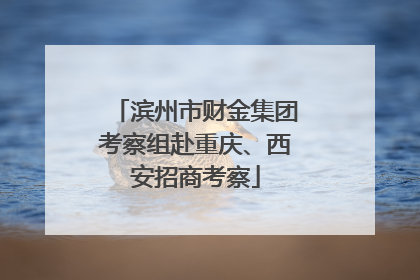 滨州市财金集团考察组赴重庆、西安招商考察