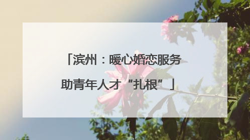 滨州：暖心婚恋服务助青年人才“扎根”