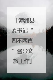 漳浦县委书记“四不两直”督导文旅工作