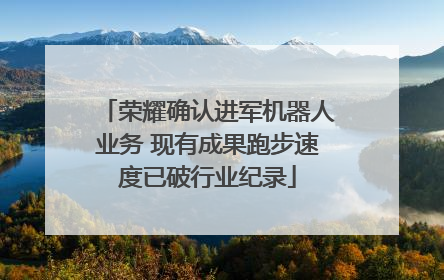 荣耀确认进军机器人业务 现有成果跑步速度已破行业纪录
