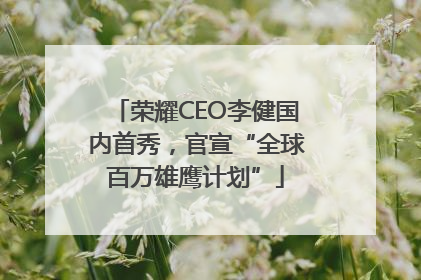 荣耀CEO李健国内首秀，官宣“全球百万雄鹰计划”