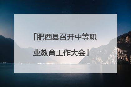 肥西县召开中等职业教育工作大会