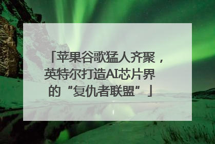 苹果谷歌猛人齐聚，英特尔打造AI芯片界的“复仇者联盟”